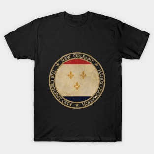 Vintage New Orleans USA United States Louisiana State Flag T-Shirt